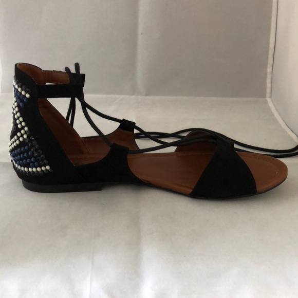 Mudd Shoes - Mudd Black lace up shoes 8.5 sandals women’s boho festival